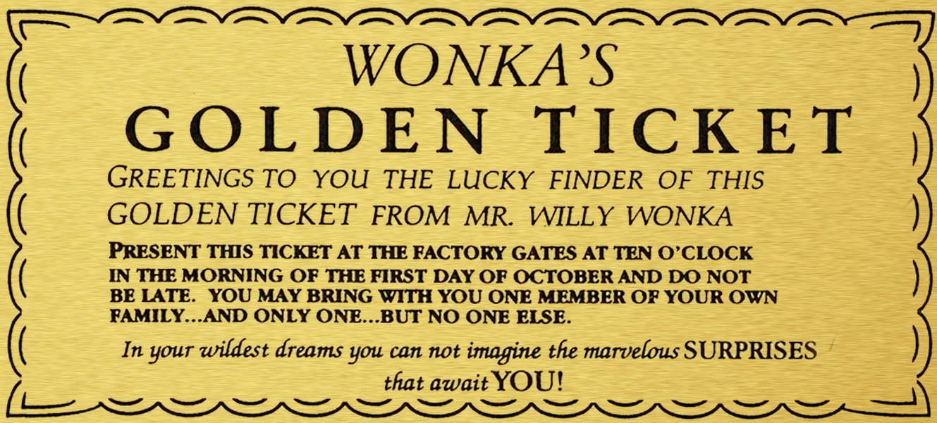 Find The Willie Wonka Ticket For Personal Happiness in Your Life